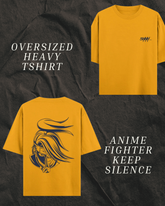 Anime Fighter - Keep Silence Oversized Heavy T-Shirt