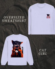 Cat Girl Oversized Sweatshirt