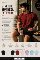 Minimal Premium Everyday Stretch T-shirt in 8 Colors