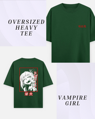 Vampire Girl Oversized Heavy T-Shirt