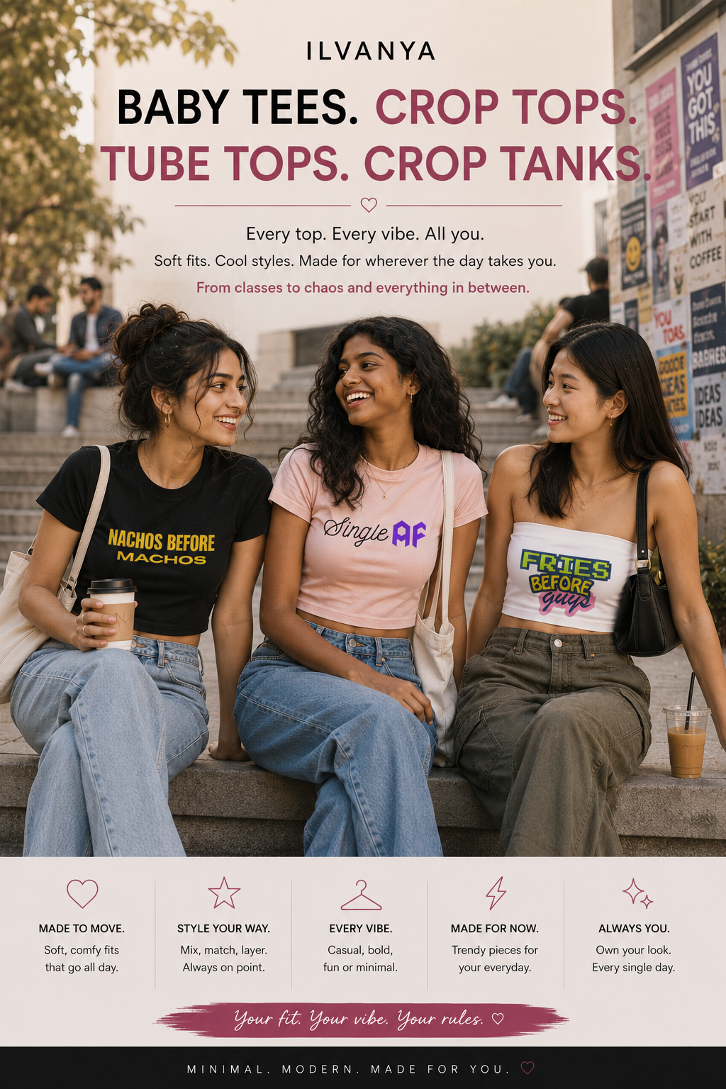 Crops, Tanks and Baby Tees
