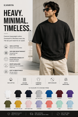 Minimal Oversized Heavy T-Shirt - in 14 colors